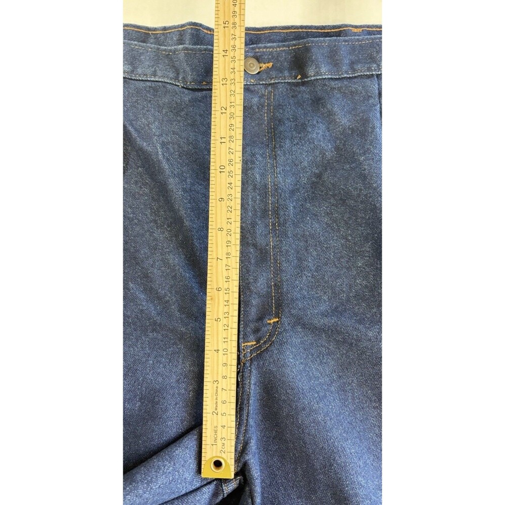 Vintage SFO San Francisco Overall Jeans Made USA NWT W48 L30 Blue - Picture 7 of 13